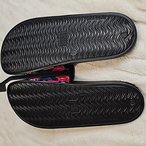 NWT Time and Tru Tropical Hibiscus Slides - Picture 6 of 7